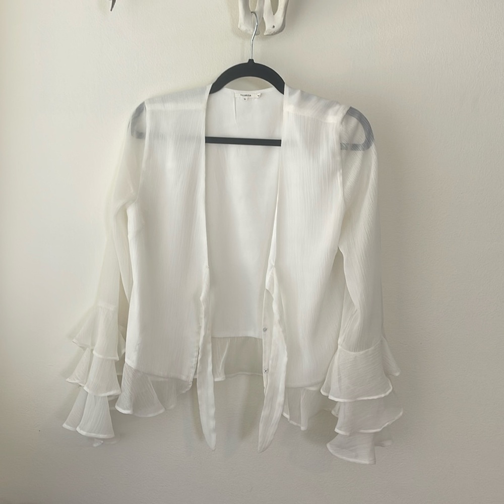 Tularosa bell sleeve ruffle blouse